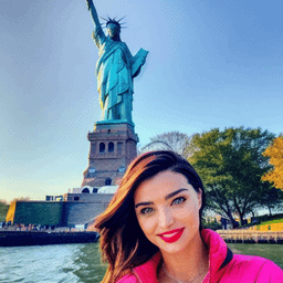 Selfie with Statue of Liberty AI avatar/profile picture for women